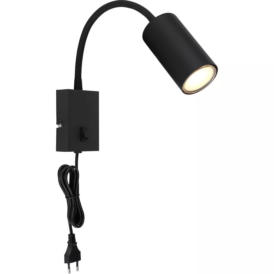 mutoni – Wandleuchte Robby Metall 1xGU10, One Size, Schwarz