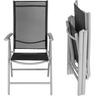 Tectake 4 sedie da giardino in alluminio pieghevoli  
