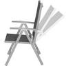 Tectake 4 sedie da giardino in alluminio pieghevoli  