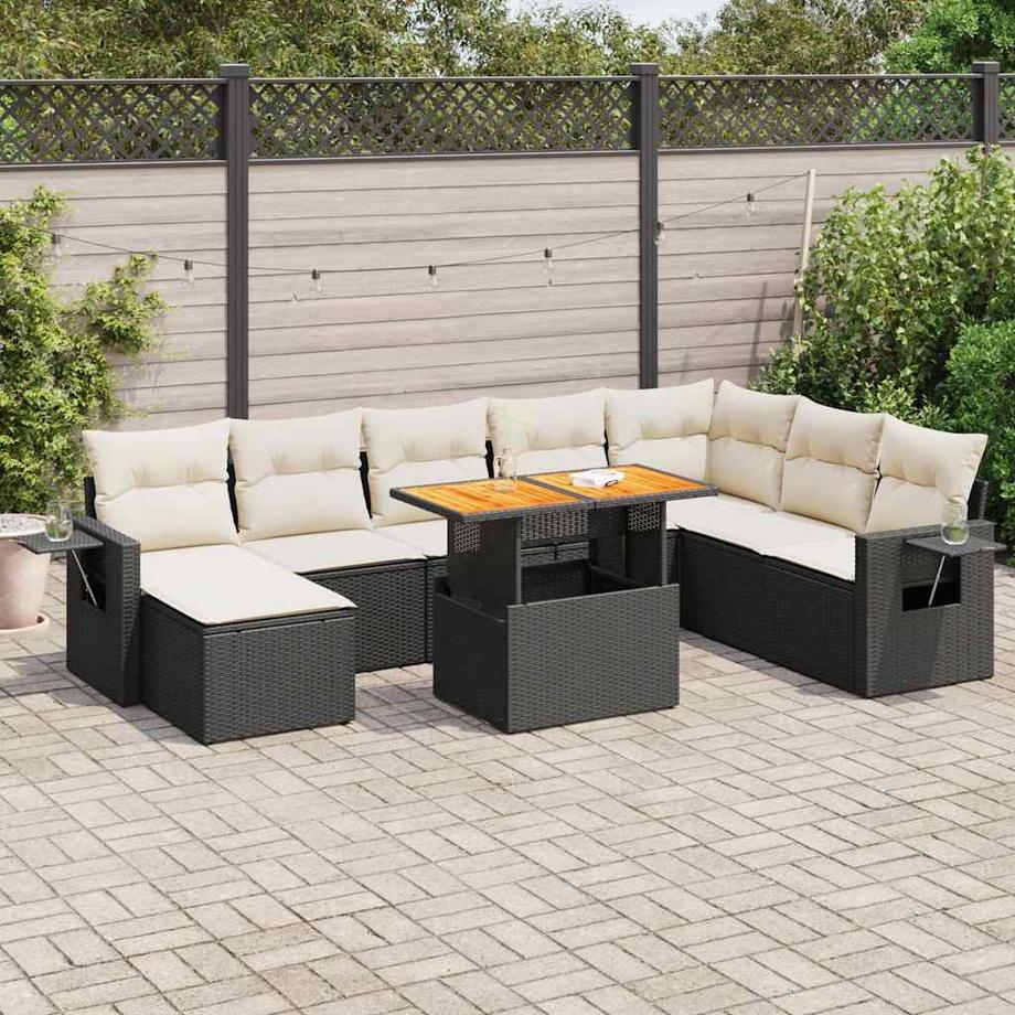 VidaXL Ensemble de canapés de jardin rotin synthétique  