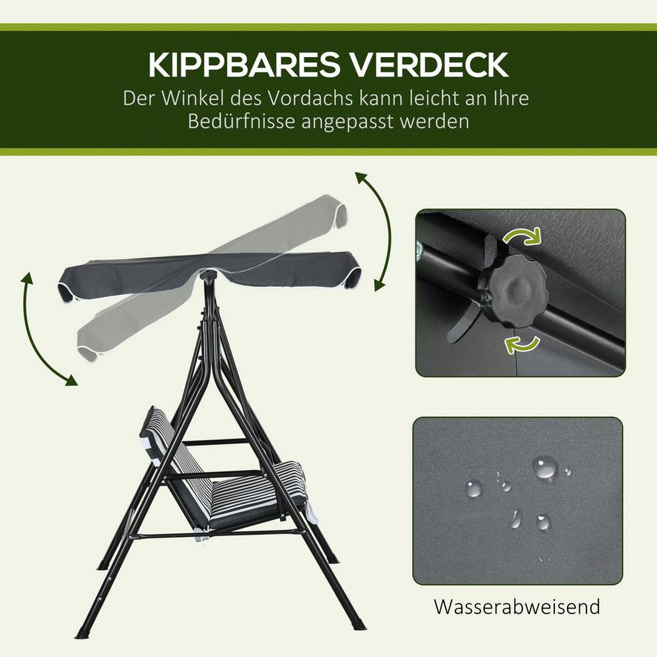 Outsunny Balançoire hollywoodienne  