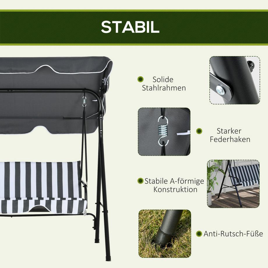 Outsunny Balançoire hollywoodienne  