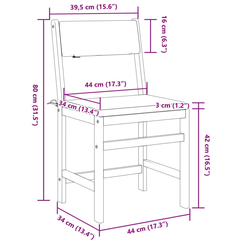 VidaXL Ensemble de balcon bois d'acacia  