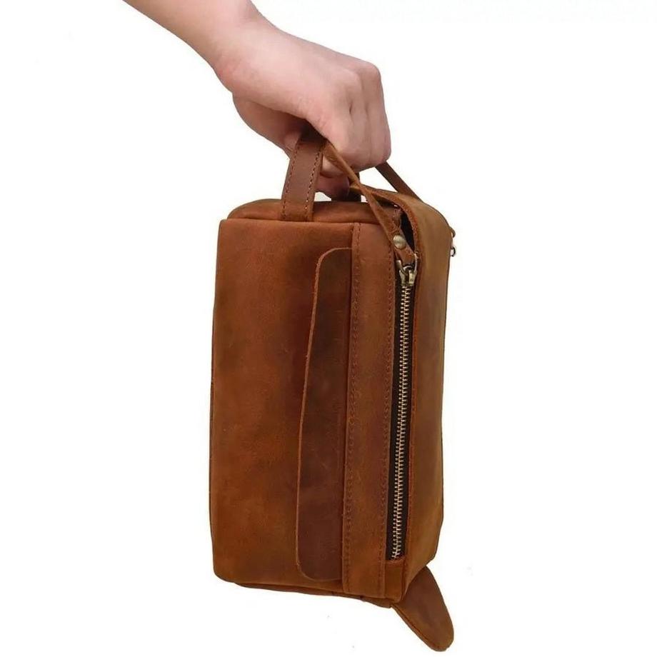 Only-bags.store  Handgefertigte Leder Kulturtasche, Leder Kosmetiktasche 