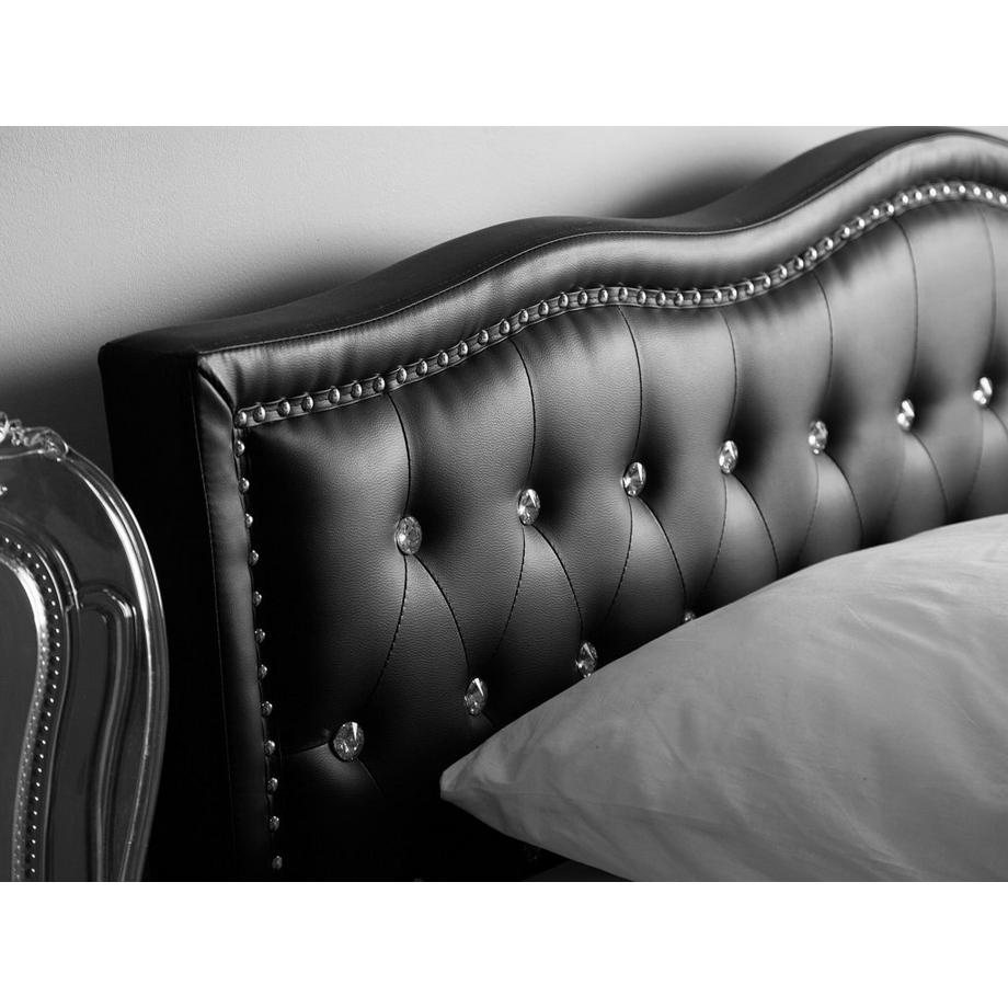 Beliani Bett mit Lattenrost aus Kunstleder Glamourös METZ  