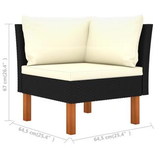 VidaXL Modular-sofa-eckteil poly-rattan  