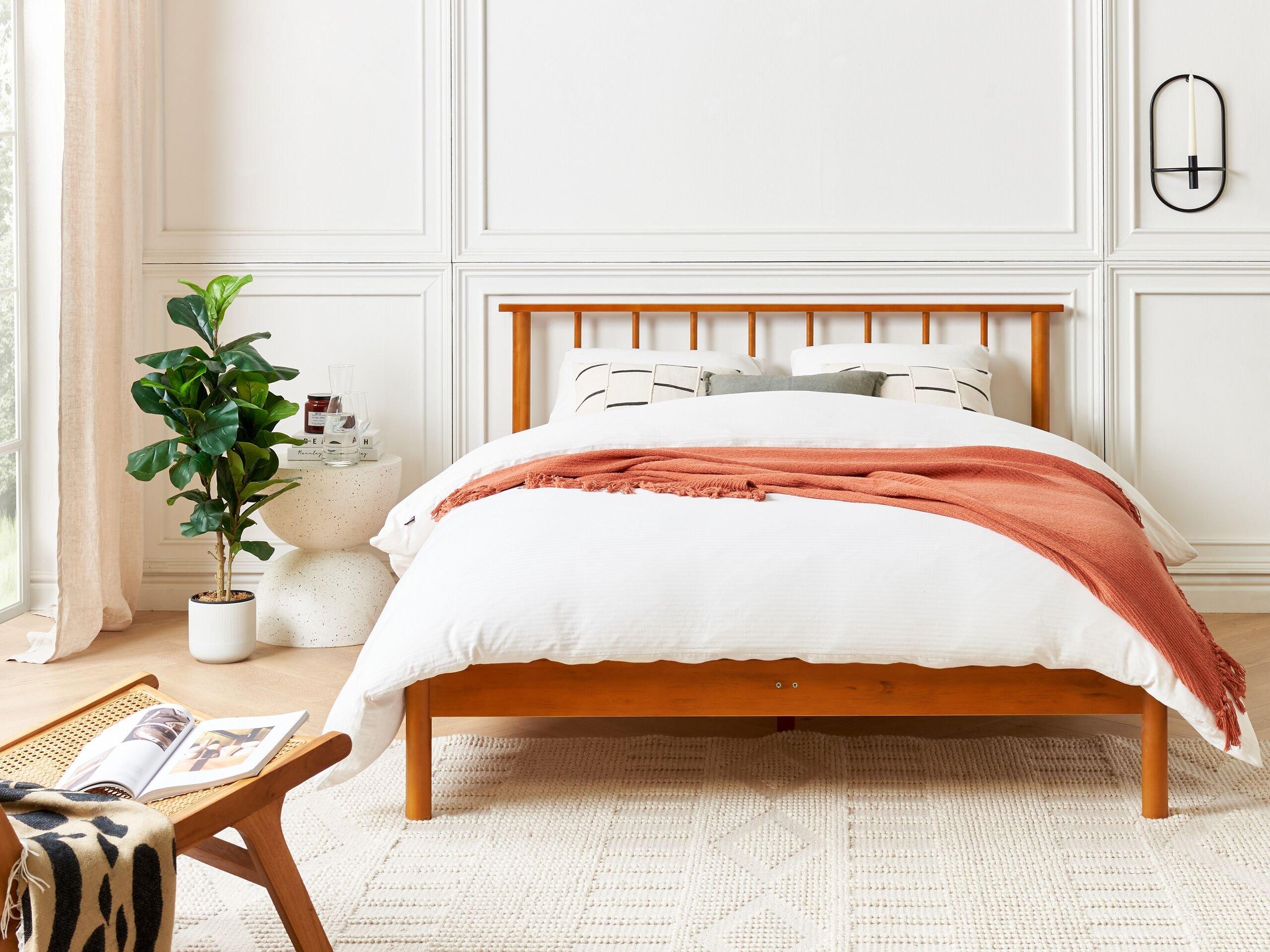 Beliani Letto con rete a doghe en Legno di pino Scandinavo BARRET  