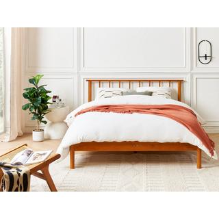 Beliani Letto con rete a doghe en Legno di pino Scandinavo BARRET  