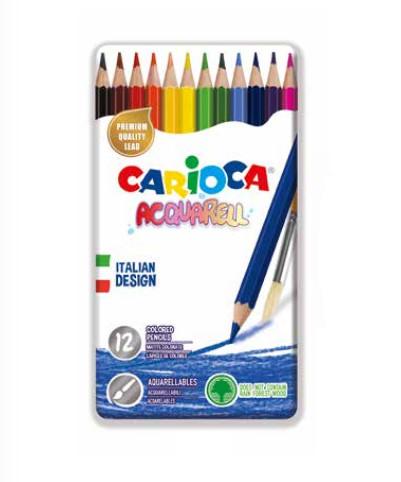 CARIOCA  Carioca 42859 crayon de couleur Noir, Bleu, Marron, Vert, Vert clair, Orange, Rose, Violet, Rouge, Jaune 12 pièce(s) 