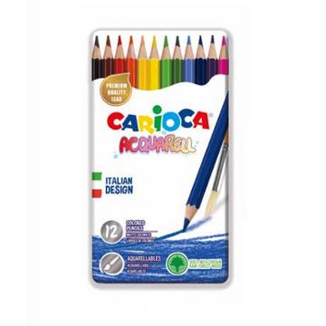 Carioca 42859 crayon de couleur Noir, Bleu, Marron, Vert, Vert clair, Orange, Rose, Violet, Rouge, Jaune 12 pièce(s)