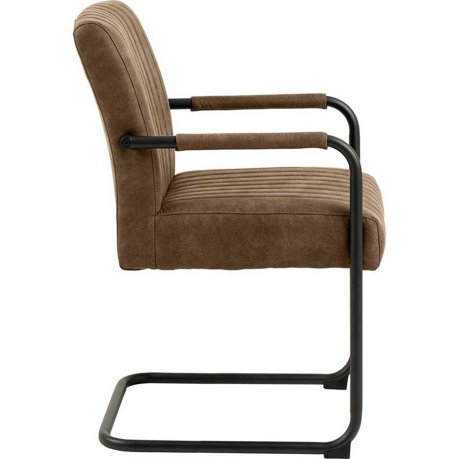 mutoni Sedia da pranzo con braccioli Artemis marrone (1 pezzo)  