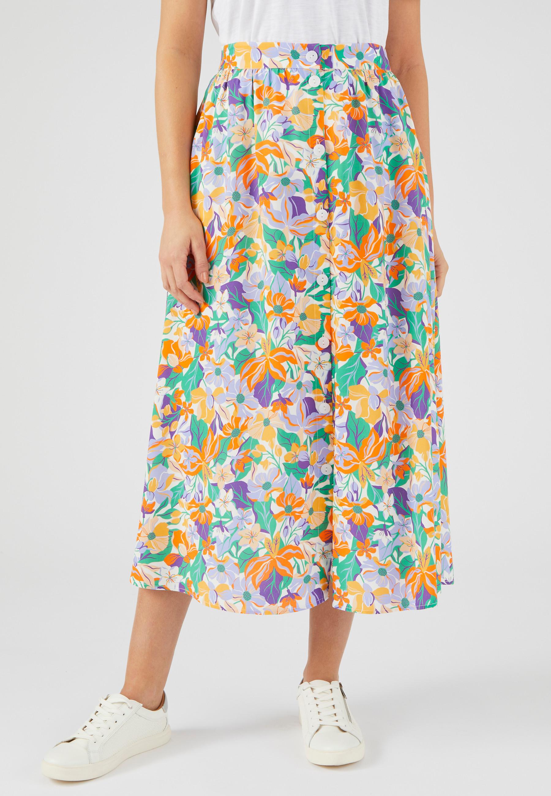 Image of Langer Rock Mit Knöpfen Climatyl Damen Multicolor 44