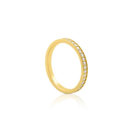 MUAU Schmuck  Mémoire Ring Diamant 0.50ct. Gelbgold 750 