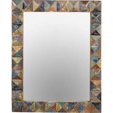 Wandspiegel Diamond Holz recycelt multicolor 80x10