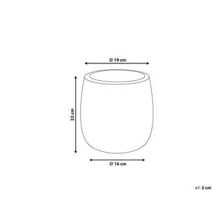 Beliani Vaso per piante en Fibra d'argilla Rustico LIVADIA  