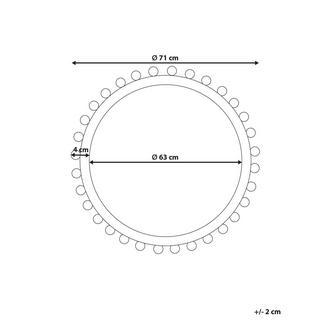 Beliani Specchio en Legno di abete Moderno TAZILLY  