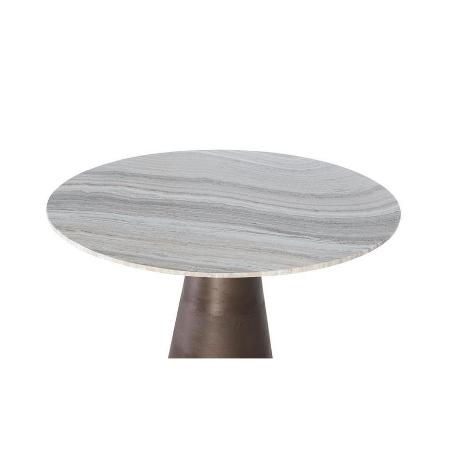 mutoni Table de salle à manger Sai ronde en marbre 120  