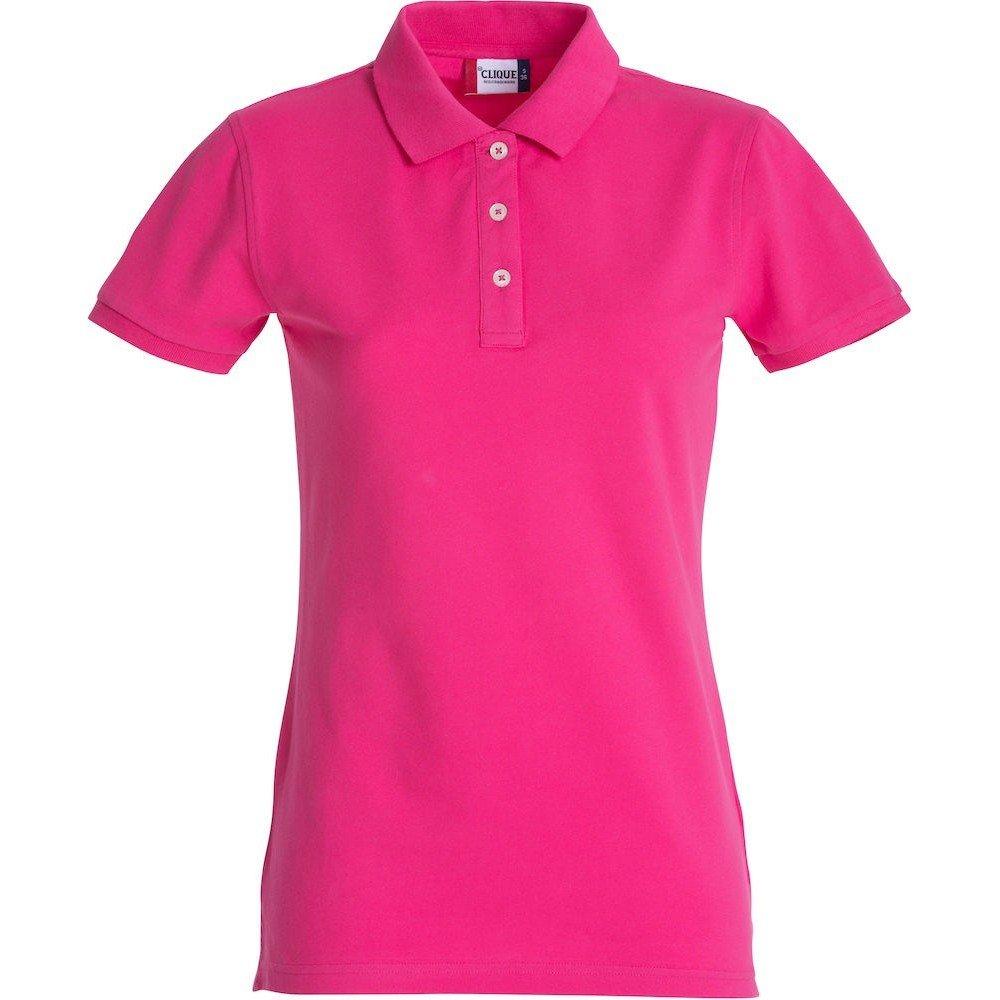 Image of Premium Poloshirt Damen Dunkelrosa XL