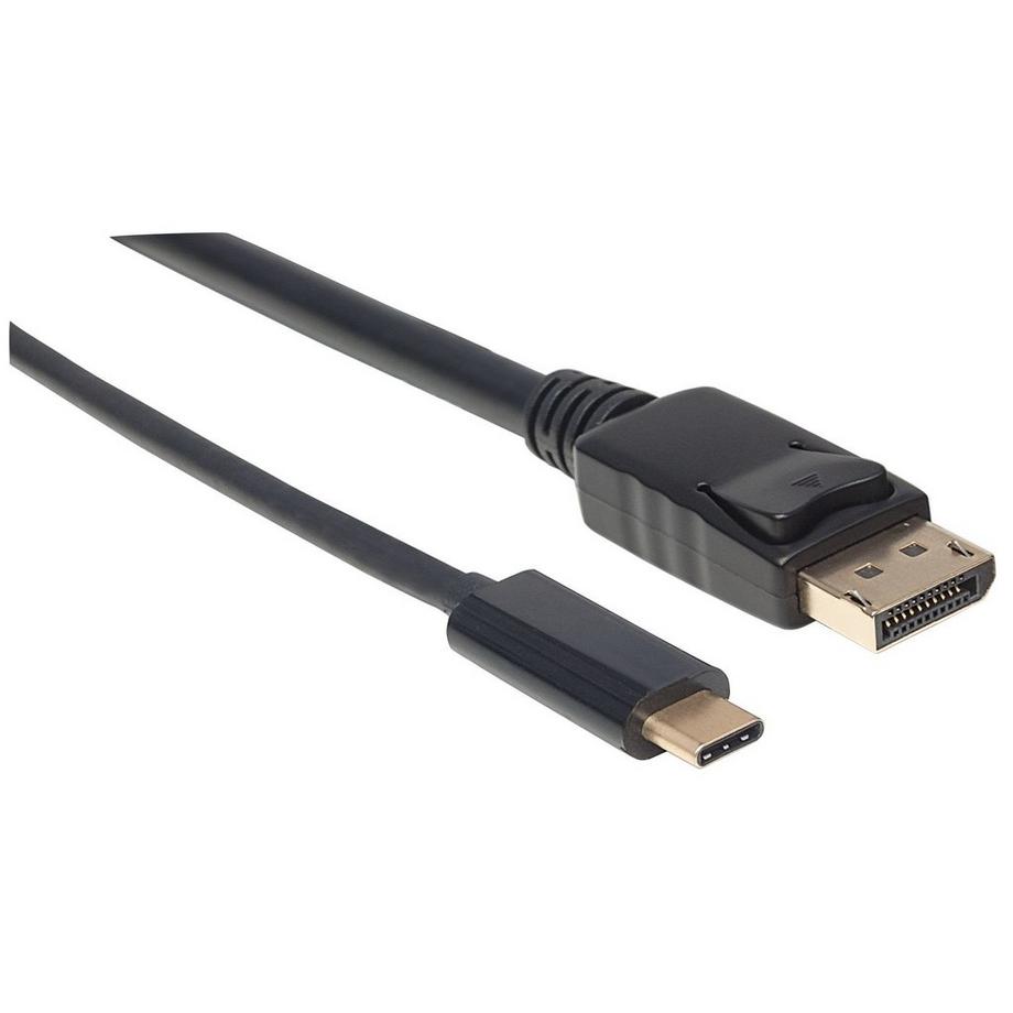 Manhattan  Manhattan USB-C auf DisplayPort-Adapterkabel, Konvertiert das Alternate-Mode-Signal in ein DisplayPort 4K-Ausgangssignal, 1 m, 