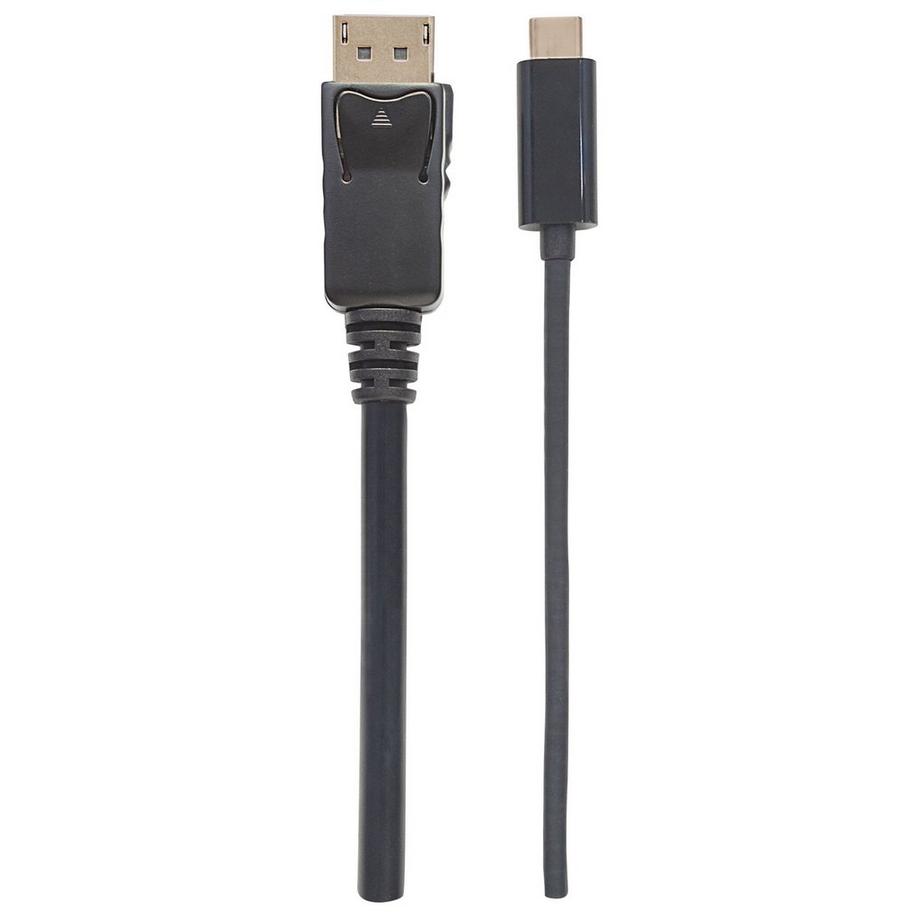 Manhattan  Manhattan USB-C auf DisplayPort-Adapterkabel, Konvertiert das Alternate-Mode-Signal in ein DisplayPort 4K-Ausgangssignal, 1 m, 