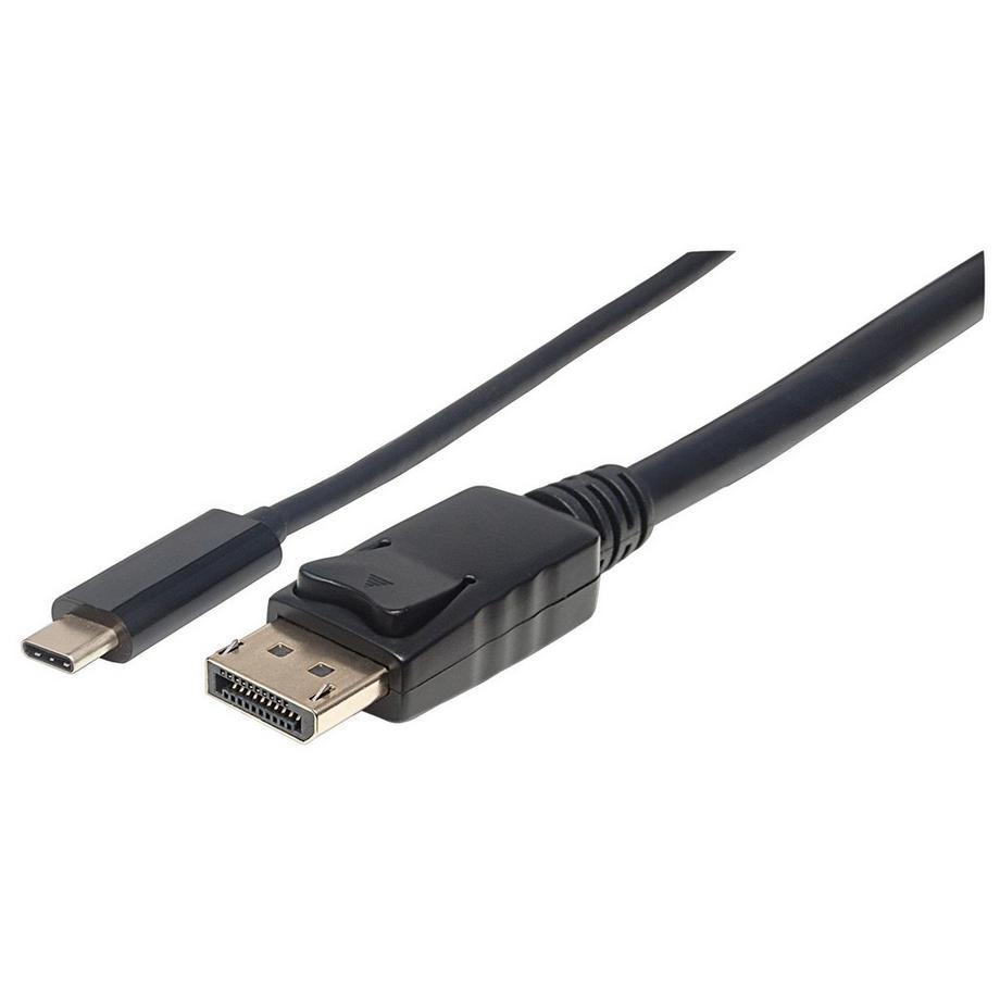 Manhattan USB-C auf DisplayPort-Adapterkabel, Konvertiert das Alternate-Mode-Signal in ein DisplayPort 4K-Ausgangssignal, 1 m,