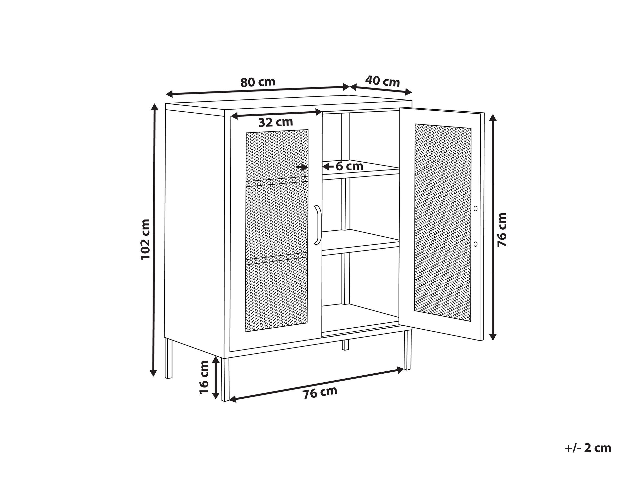 Beliani Commode 2 portes en Acier Moderne WAKATIPU  