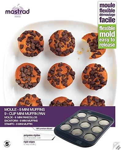 mastrad  Moule à muffins en silicone 9 pièces 