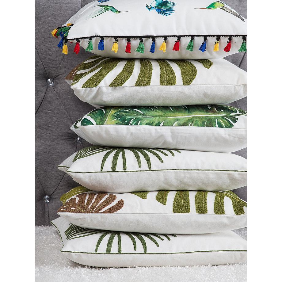 Beliani Dekokissen 2er Set aus Baumwolle Modern ZENOBIA  