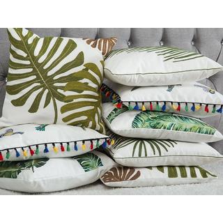 Beliani Lot de 2 coussins en Coton Moderne ZENOBIA  