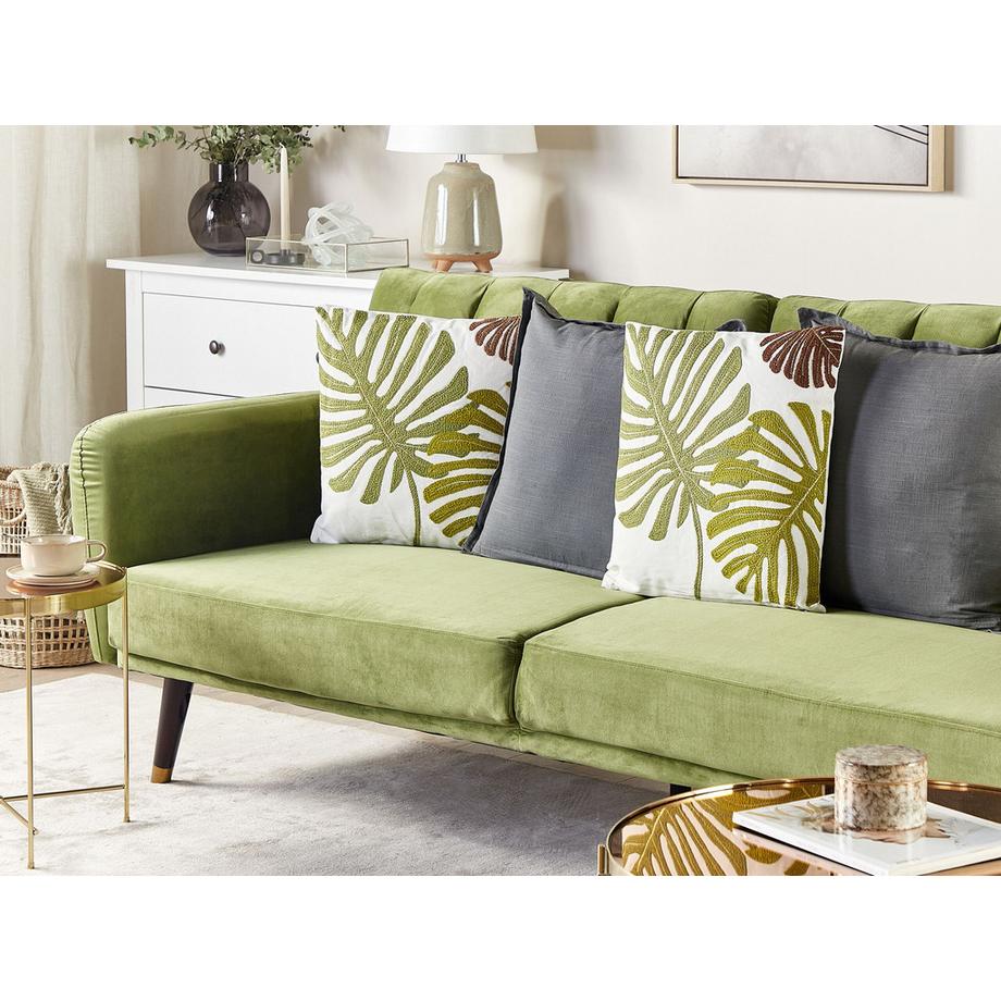 Beliani Dekokissen 2er Set aus Baumwolle Modern ZENOBIA  