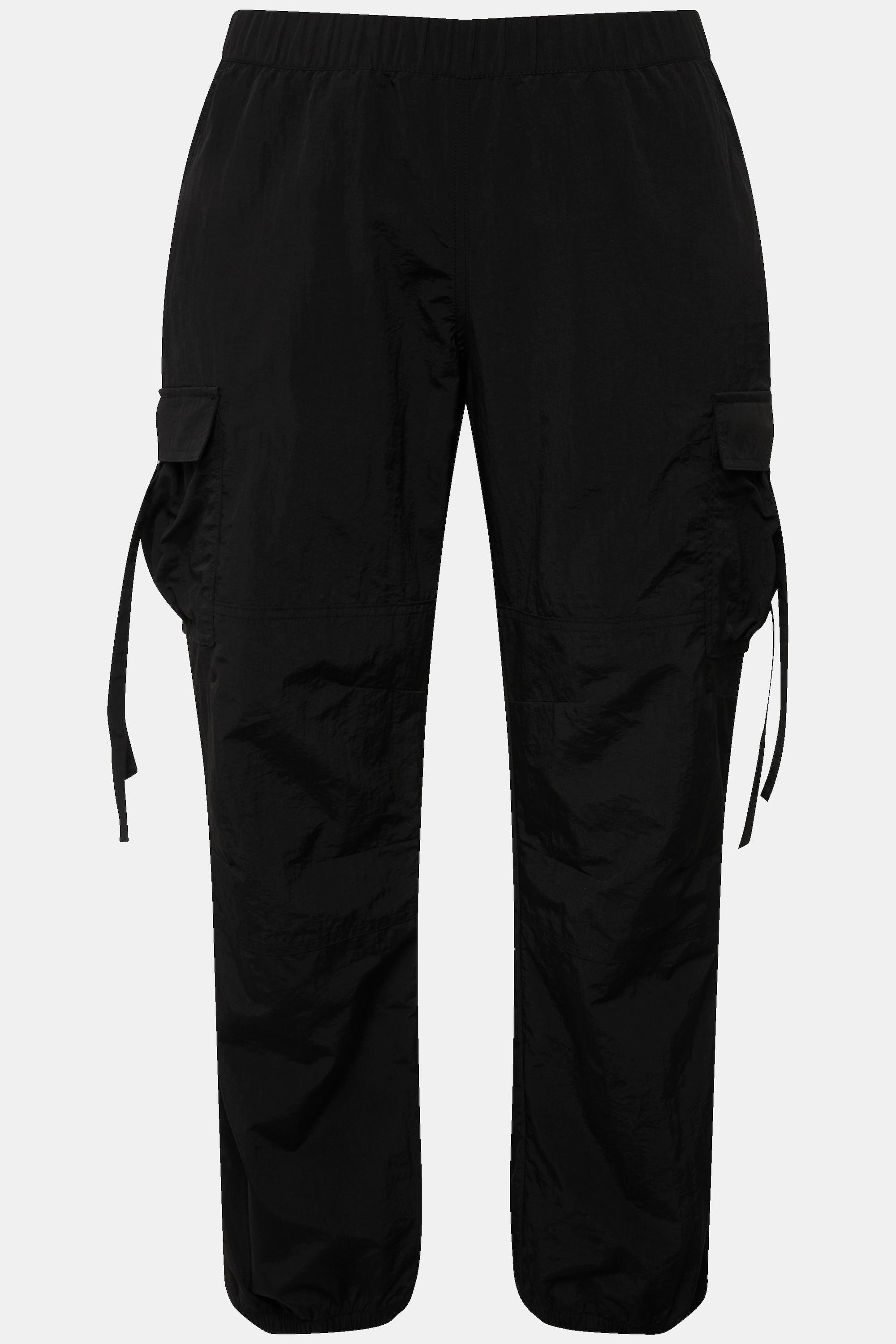 Ulla Popken  Pantaloni cargo con stile utility con cintura elastica e orli elastici 