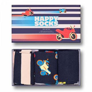 Happy Socks 3er Geschenkset Navy  