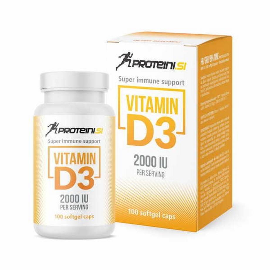 proteini  Vitamin D3 (2000Iu) 100 softgel Kapseln 