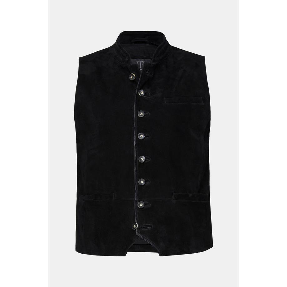 JP1880 Gilet Traditionnel en Daim de Chèvre Col Montant  