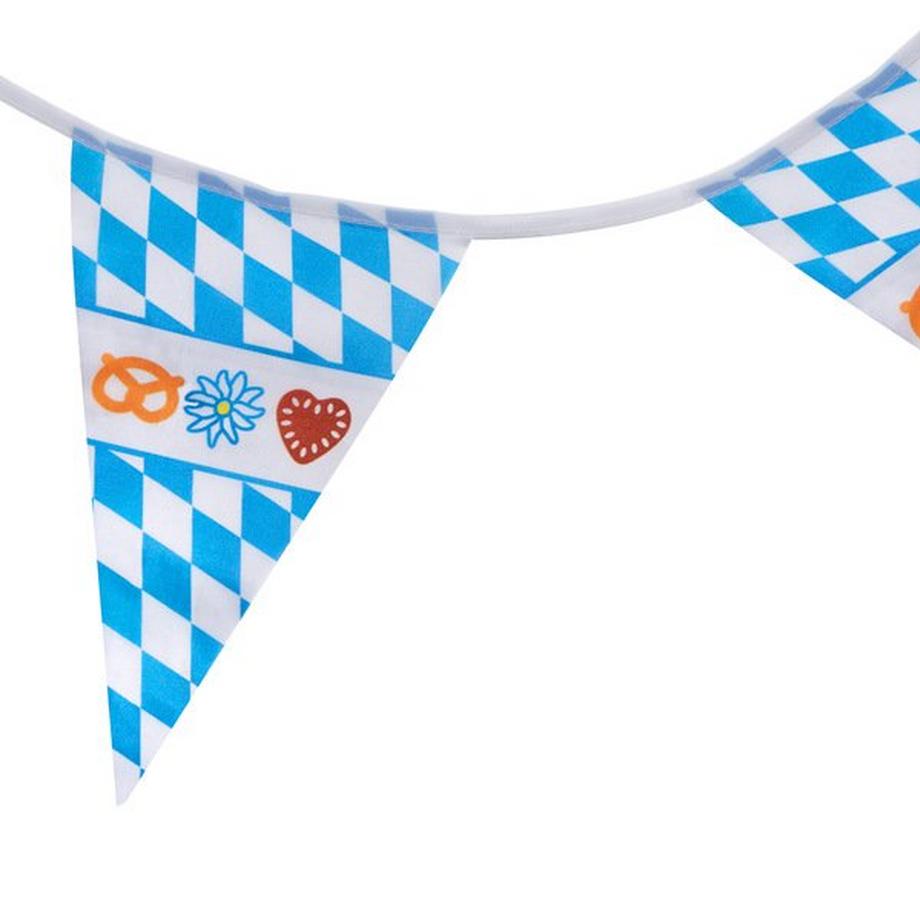 Tectake  Wimpelkette mit Rautenmuster-weiß und Motiven 