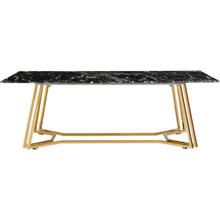 mutoni Table basse Frubna métal verre noir 110  