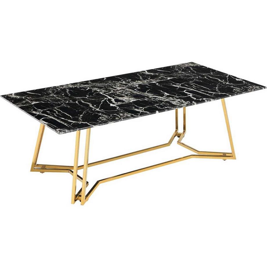 mutoni Table basse Frubna métal verre noir 110  