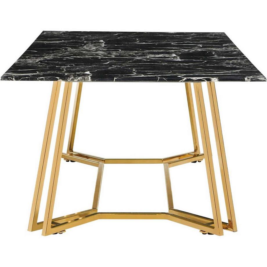 mutoni Table basse Frubna métal verre noir 110  