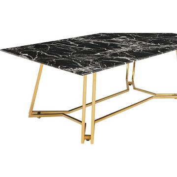 Table basse Frubna métal verre noir 110