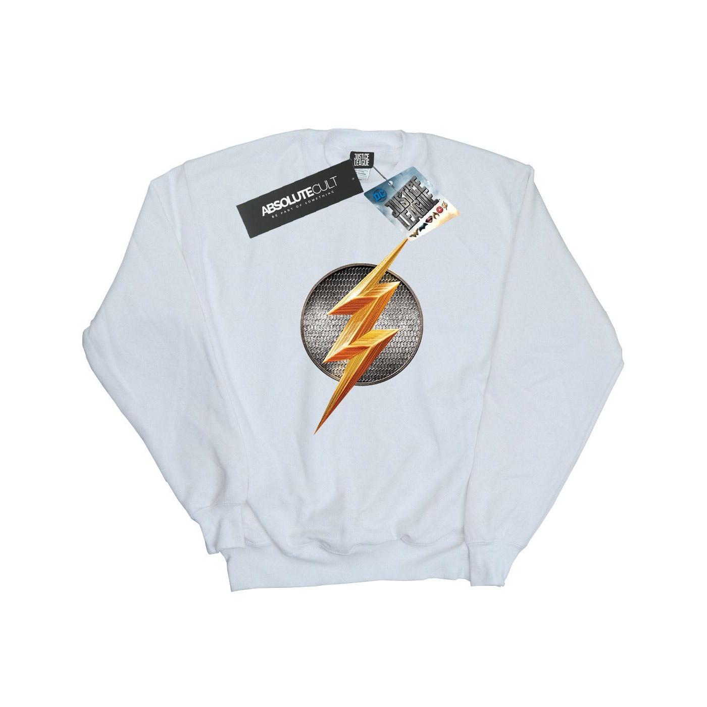 Image of Justice League Movie Flash Emblem Sweatshirt Damen Weiss M