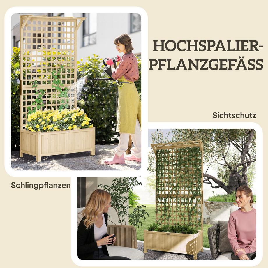 Outsunny Hochbeet mit Spalier  