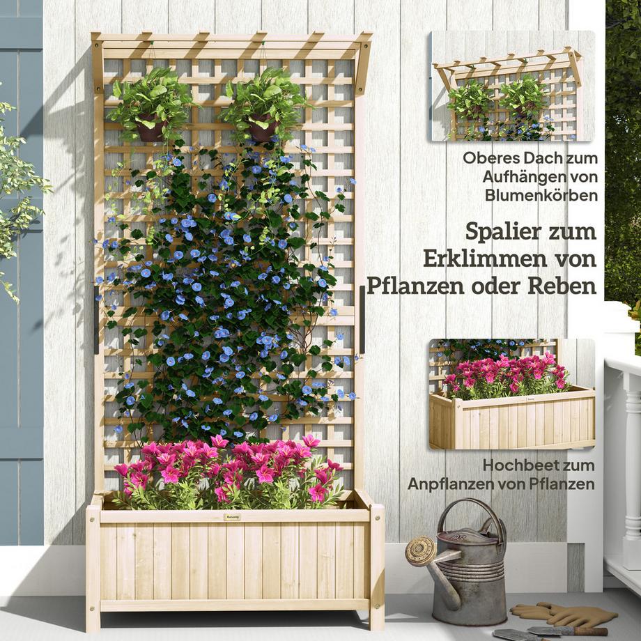 Outsunny Hochbeet mit Spalier  