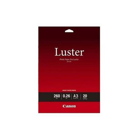 Canon CANON Photo Paper Pro Luster A3 LU101A3 InkJet, 260g 20 Blatt  