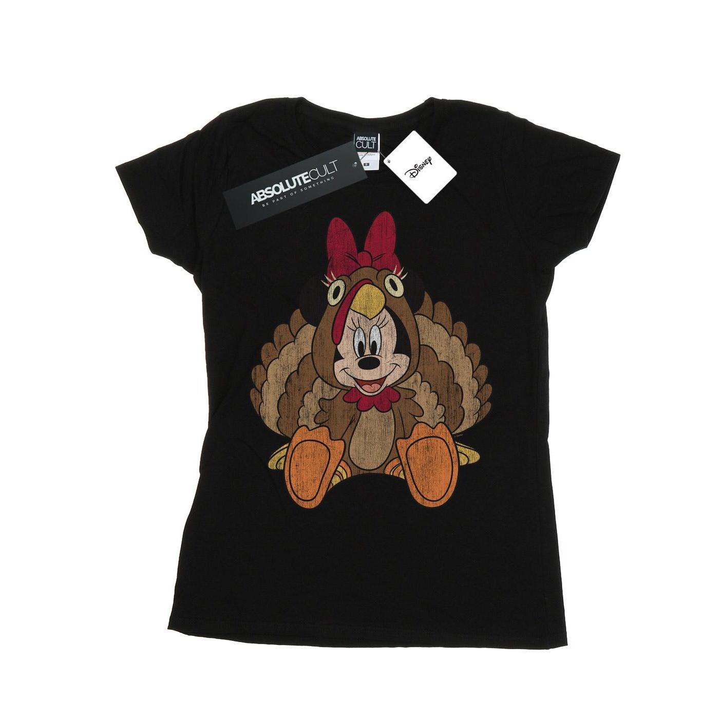 Image of Minnie Mouse Thanksgiving Turkey Costume Tshirt Damen Schwarz XXL