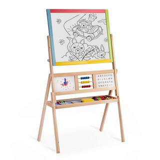 B2X  Lavagna magnetica girevole grande con orologio Ricokids - multicolore 