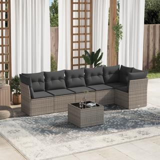 VidaXL set divano da giardino Polirattan  