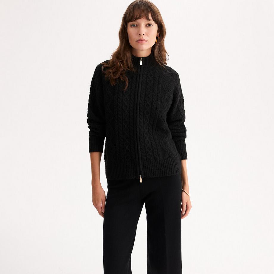 Strickjacke mit Reissverschluss