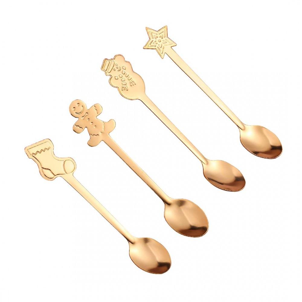 Image of Goldene Löffel Snow - Set Von 4 Unisex ONE SIZE