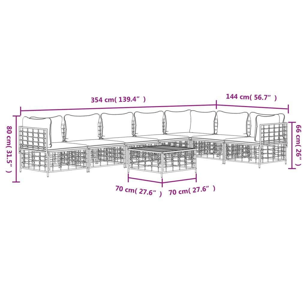 VidaXL Garten lounge set poly-rattan  