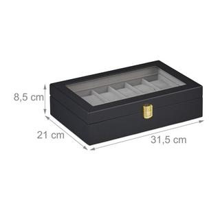 Northix  Scatola porta orologio con 12 scomparti 